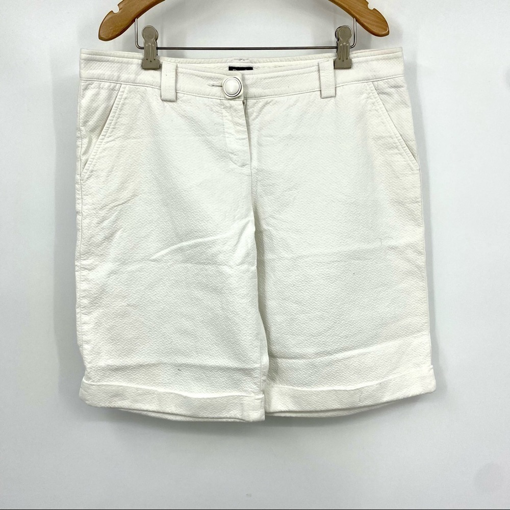 DOLCE & CABBANA White Women's Casual Roll-Hem Shorts